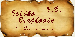 Veljko Brajković vizit kartica